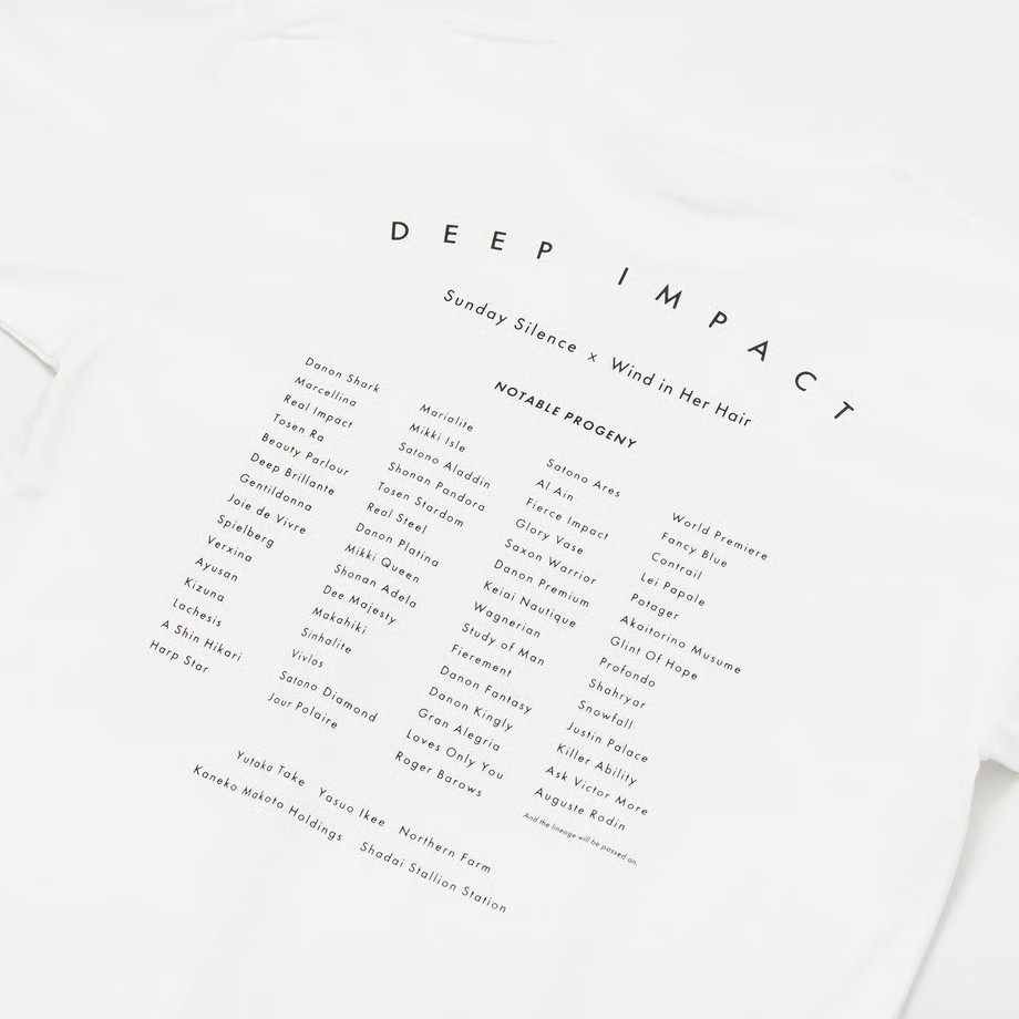 ディープインパクト TシャツC 白 Mサイズ