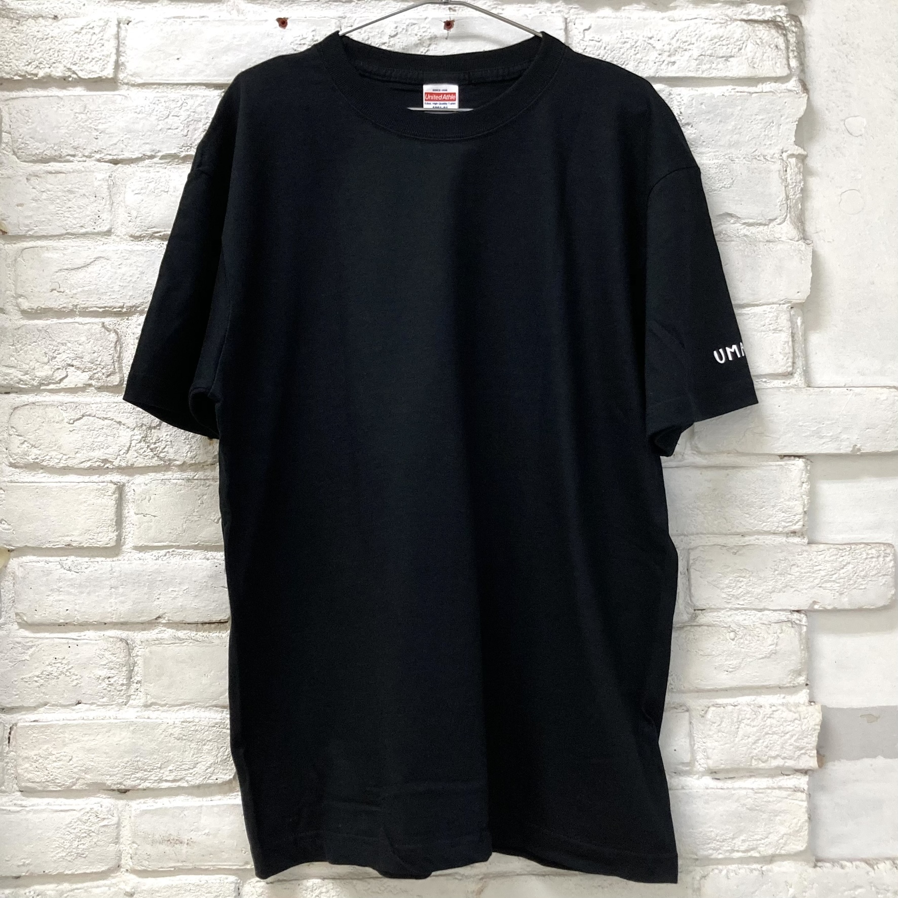 馬小屋デザインロゴ 馬小屋オリジナルTシャツ XLサイズ ブラック バックプリント