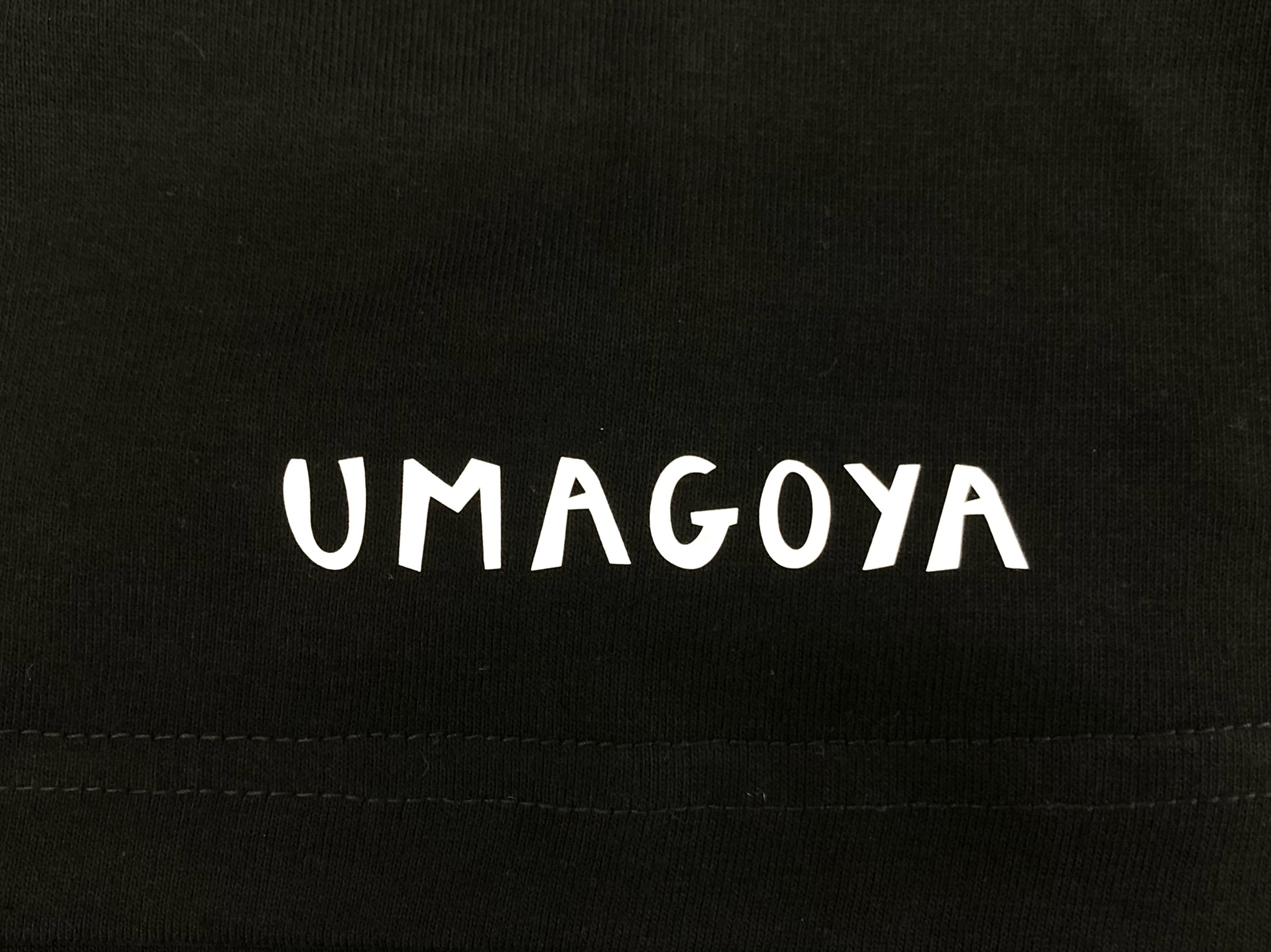 馬小屋デザインロゴ 馬小屋オリジナルTシャツ XLサイズ ブラック バックプリント