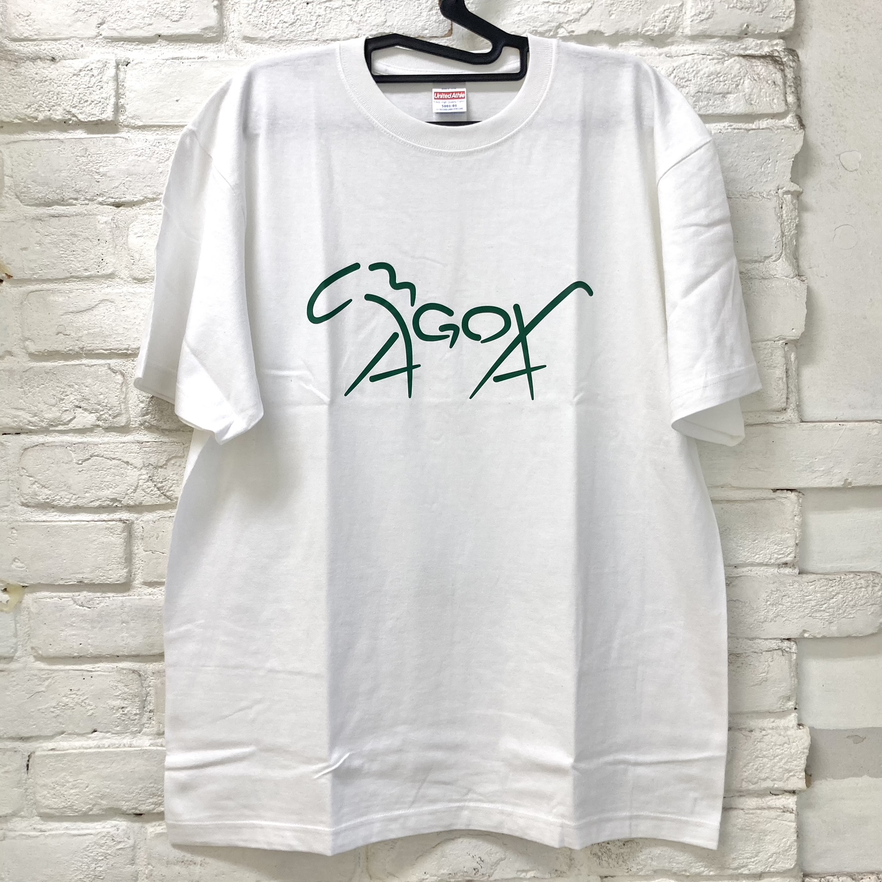 馬小屋デザインロゴ 馬小屋Tシャツ2023 Lサイズ ホワイト フロントプリント