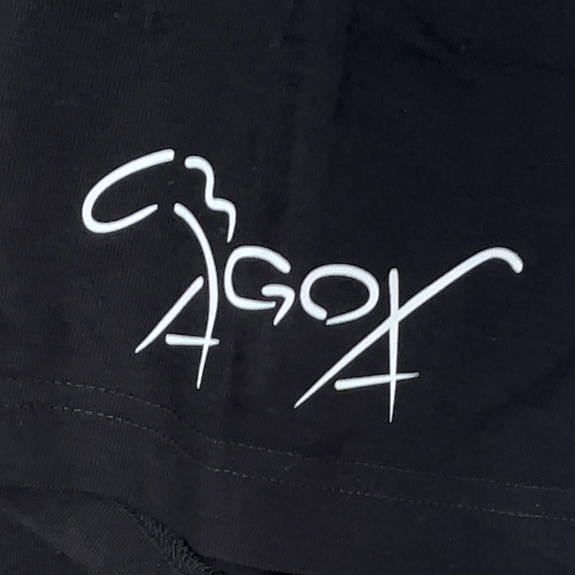 馬小屋店長のお習字Tシャツ『四着は馬券にならん』 XLサイズ