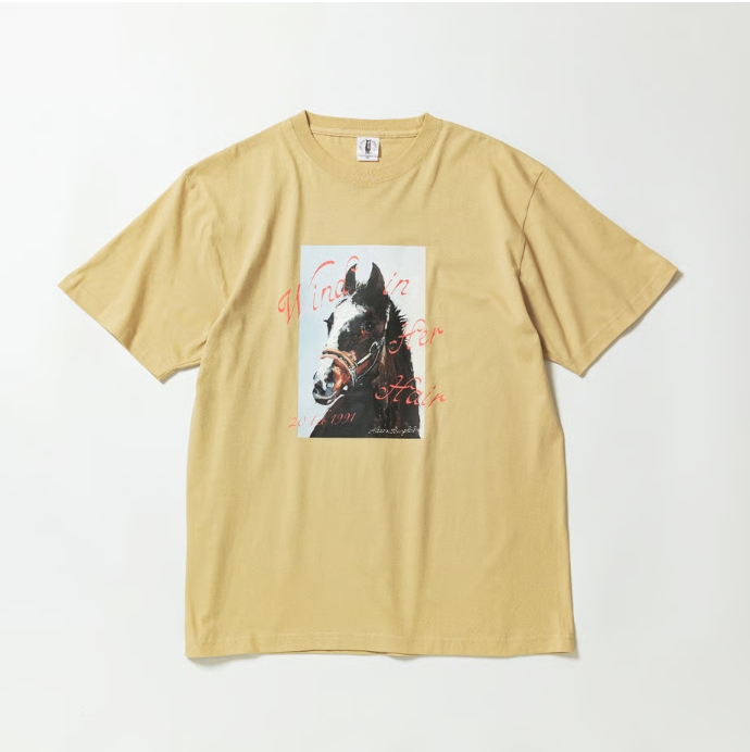 ウインドインハーヘア グラフィカルTシャツ Aタイプ ベージュ Lサイズ