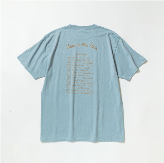 ウインドインハーヘア グラフィカルTシャツ Bタイプ ブルー Mサイズ