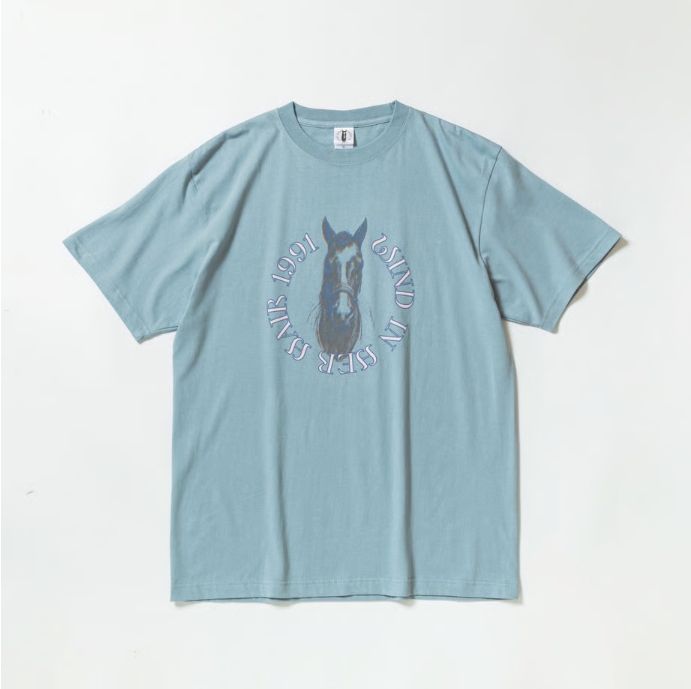 ウインドインハーヘア グラフィカルTシャツ Bタイプ ブルー Lサイズ