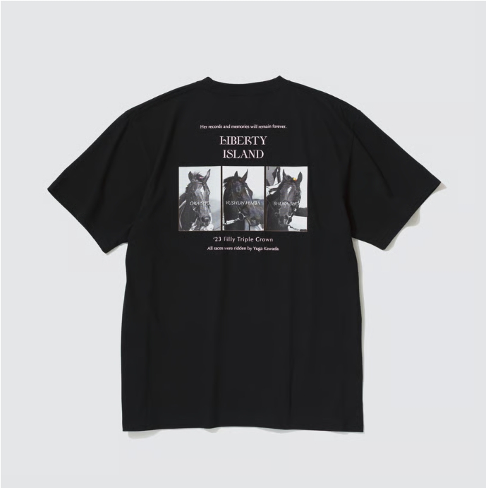 リバティアイランド グラフィカルTシャツ Bタイプ ブラック Lサイズ
